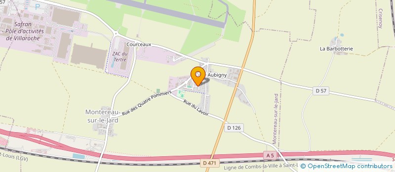 localisation de l'entreprise MADAME BEATRICE CALMES  MONTEREAU-SUR-LE-JARD