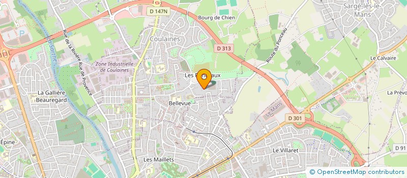localisation de l'entreprise MADAME BEATRICE CELLE à COULAINES