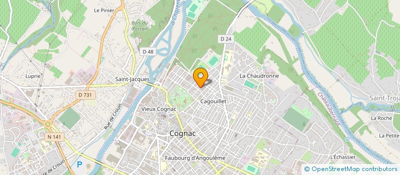 localisation de l'entreprise MADAME BEATRICE CHARON à COGNAC