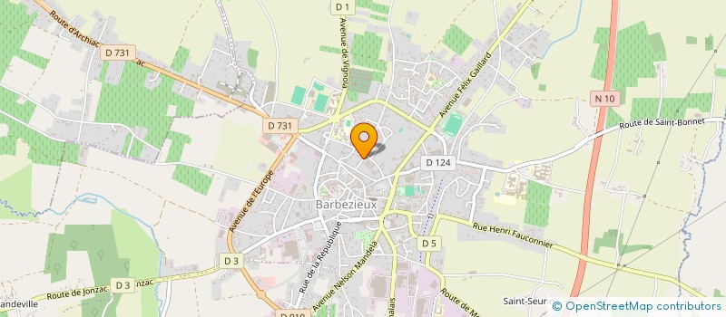 localisation de l'entreprise MADAME BEATRICE CONSTANT  BARBEZIEUX-SAINT-HILAIRE