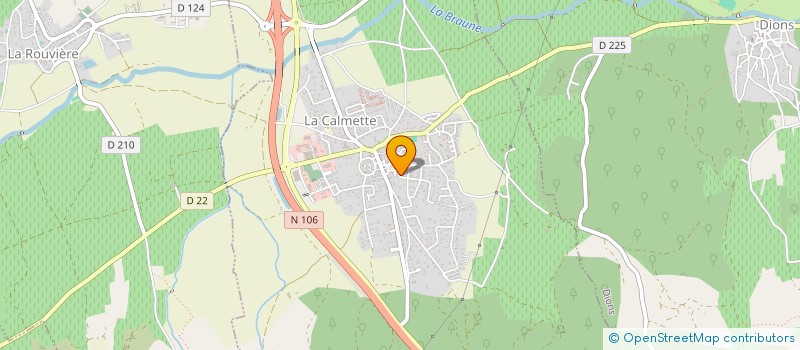 localisation de l'entreprise MADAME BEATRICE COSSON à LA CALMETTE