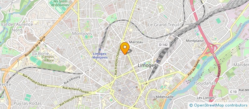 localisation de l'entreprise MADAME BEATRICE COULIER à LIMOGES