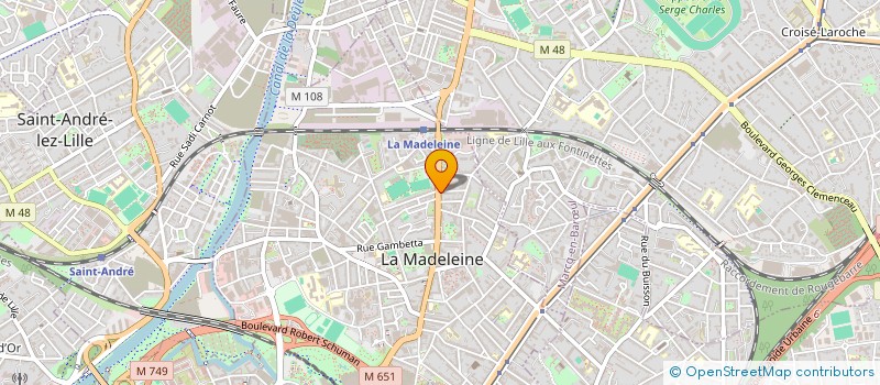 localisation de l'entreprise MADAME BEATRICE CREVEL à LA MADELEINE