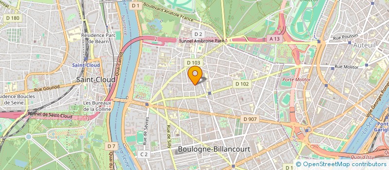 localisation de l'entreprise MADAME BEATRICE DE BAROLET à BOULOGNE-BILLANCOURT