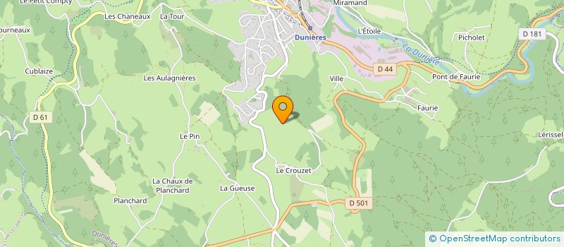 localisation de l'entreprise MADAME BEATRICE DEGALLAIX  RIOTORD