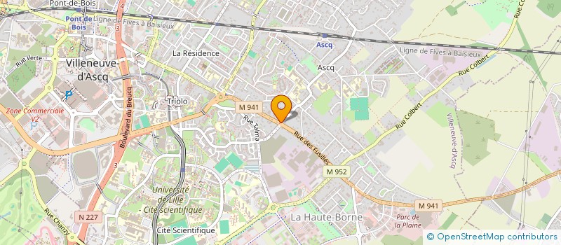 localisation de l'entreprise MADAME BEATRICE ESCOUFLAIRE à VILLENEUVE-D'ASCQ