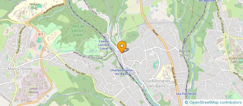 localisation de l'entreprise MADAME BEATRICE FABRE à CHARBONNIERES-LES-BAINS