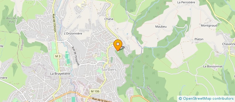 localisation de l'entreprise MADAME BEATRICE FAVIER  SORBIERS