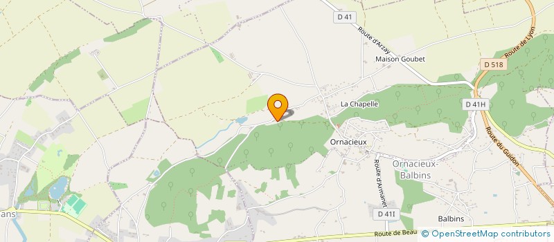 localisation de l'entreprise MADAME BEATRICE FLACHER  ORNACIEUX-BALBINS