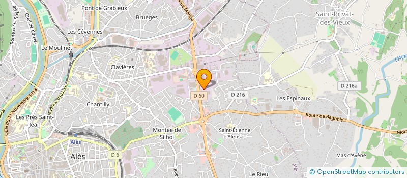 localisation de l'entreprise MADAME BEATRICE FRUTEAU DE LACLOS  ALES