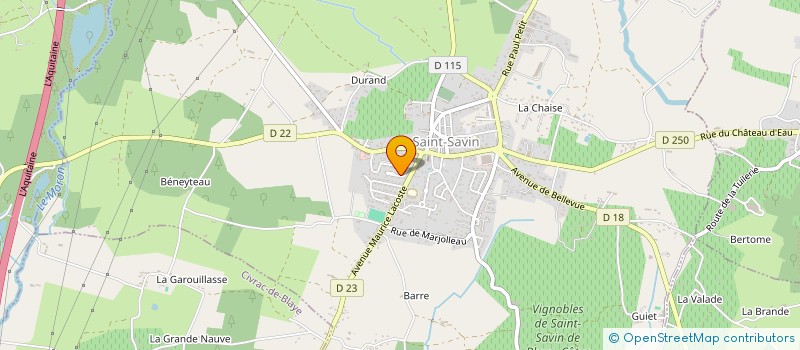 localisation de l'entreprise MADAME BEATRICE GUILLET  SAINT-CHRISTOLY-DE-BLAYE