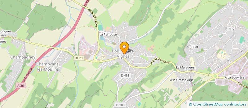 localisation de l'entreprise MADAME BEATRICE HAYOTTE  POUILLEY-LES-VIGNES