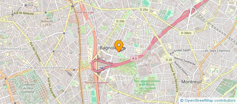 localisation de l'entreprise MADAME BEATRICE HERCBERG  BAGNOLET