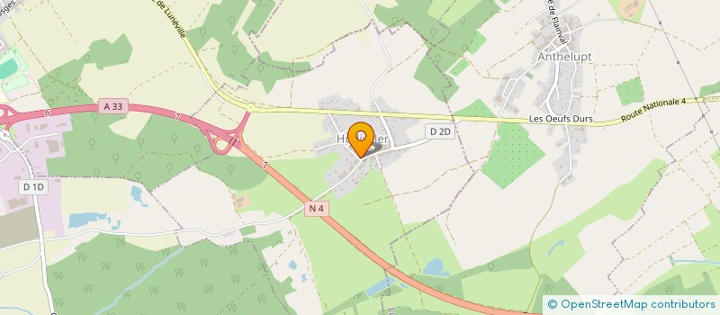 localisation de l'entreprise MADAME BEATRICE HOBIGAND  HUDIVILLER