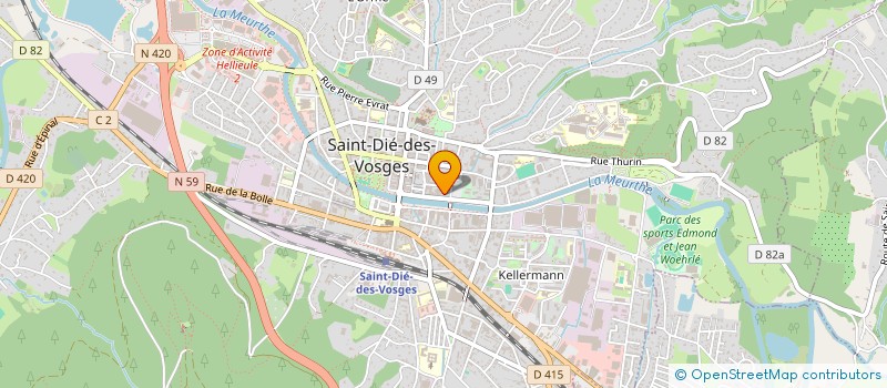 localisation de l'entreprise MADAME BEATRICE KIENER à SAINT-DIE-DES-VOSGES