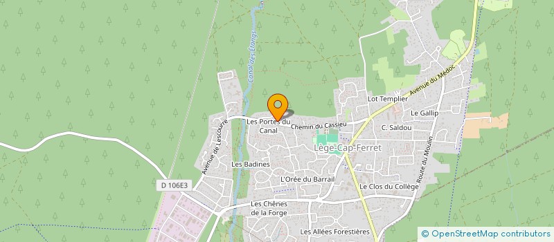 localisation de l'entreprise MADAME BEATRICE LACOSTE  LEGE-CAP-FERRET