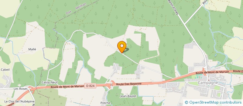 localisation de l'entreprise MADAME BEATRICE LARRERE  CAMPAGNE