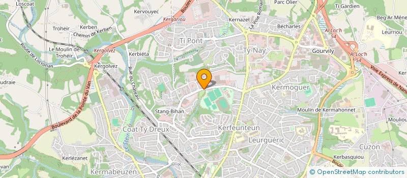 localisation de l'entreprise MADAME BEATRICE LE BRIS  QUIMPER