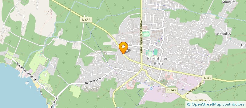 localisation de l'entreprise MADAME BEATRICE LE MESLE  PARENTIS-EN-BORN