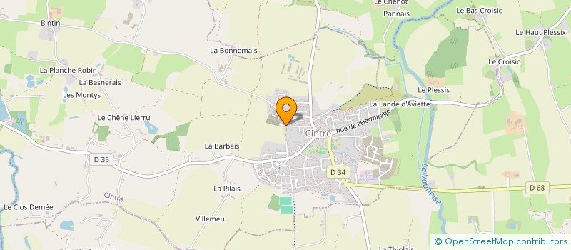 localisation de l'entreprise MADAME BEATRICE LE TEXIER  CINTRE