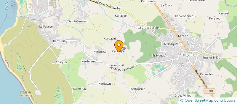 localisation de l'entreprise MADAME BEATRICE MALLET  ERDEVEN