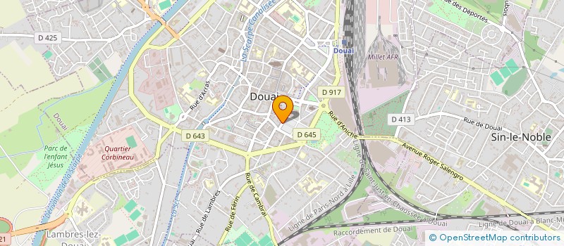 localisation de l'entreprise MADAME BEATRICE MARTINE FRA HUART  DOUAI