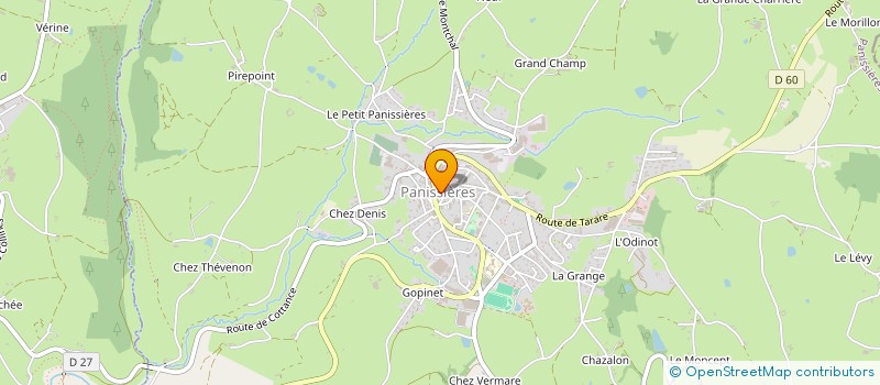 localisation de l'entreprise MADAME BEATRICE MARTINON  PANISSIERES