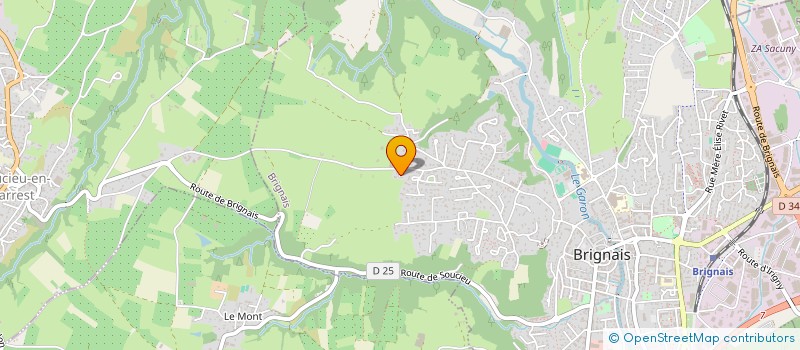 localisation de l'entreprise MADAME BEATRICE PEREZ  BRIGNAIS