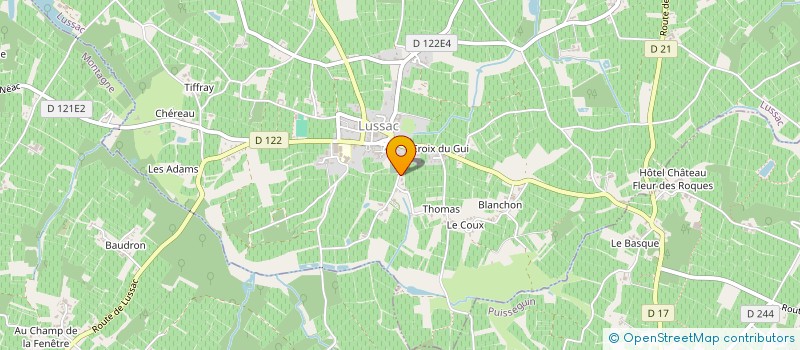 localisation de l'entreprise MADAME BEATRICE PEYDIERE  LUSSAC