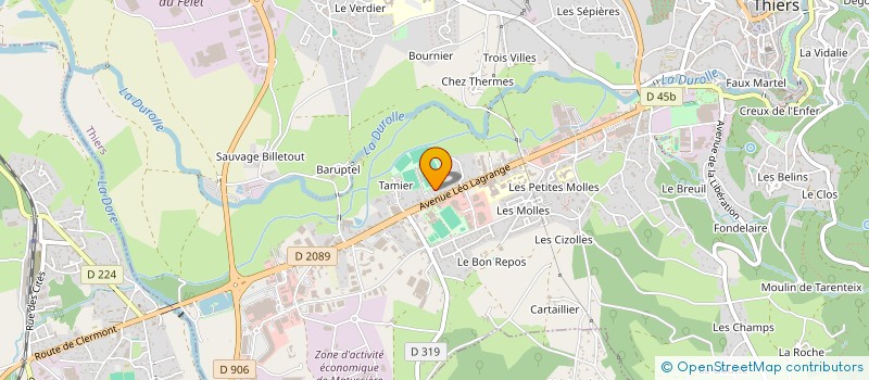 localisation de l'entreprise MADAME BEATRICE PONT  THIERS