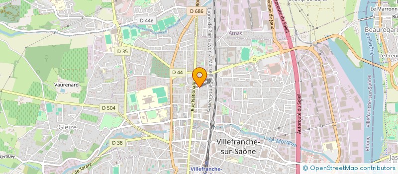 localisation de l'entreprise MADAME BEATRICE POUTOUT ESTOUP  VILLEFRANCHE-SUR-SAONE