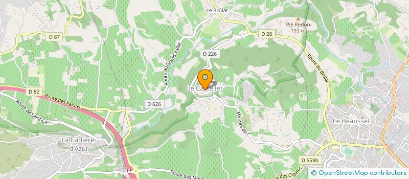 localisation de l'entreprise MADAME BEATRICE PRAT à LE CASTELLET