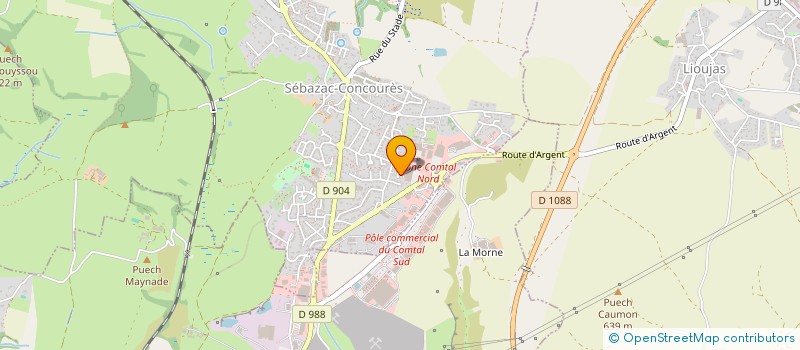 localisation de l'entreprise MADAME BEATRICE PY  SEBAZAC-CONCOURES