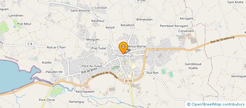 localisation de l'entreprise MADAME BEATRICE QUEFFELEC  PLOUESCAT