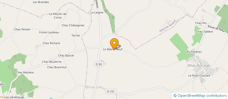 localisation de l'entreprise MADAME BEATRICE RIGOLOT  ALLAS-BOCAGE