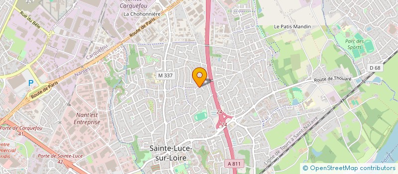localisation de l'entreprise MADAME BEATRICE ROUX à SAINTE-LUCE-SUR-LOIRE