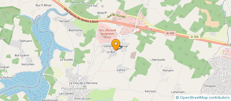 localisation de l'entreprise MADAME BEATRICE SACIER  PLOUGOUMELEN