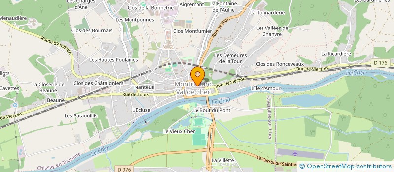 localisation de l'entreprise MADAME BEATRICE VILLAIN  MONTRICHARD-VAL-DE-CHER