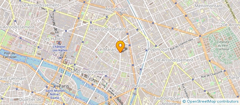 localisation de l'entreprise MADAME BEATRICE VINOT PREFONTAINE  PARIS