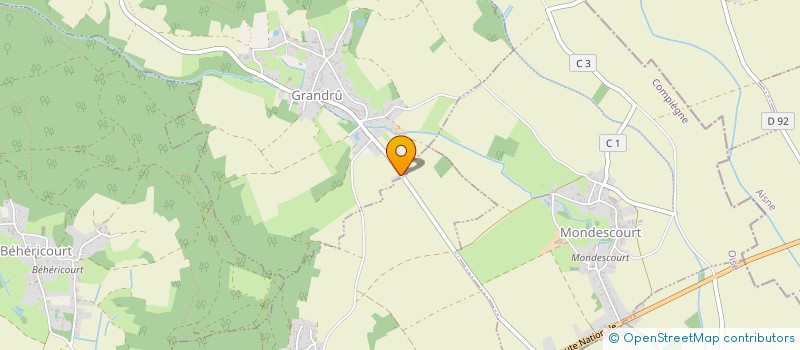 localisation de l'entreprise MADAME BEATRICE VOLLAND  GRANDRU