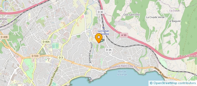 localisation de l'entreprise MADAME BEATRIZ RODRIGUES GONCALVES à LA CIOTAT