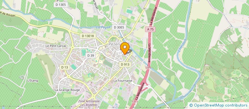 localisation de l'entreprise MADAME BEBY MAHITA  PEZENAS