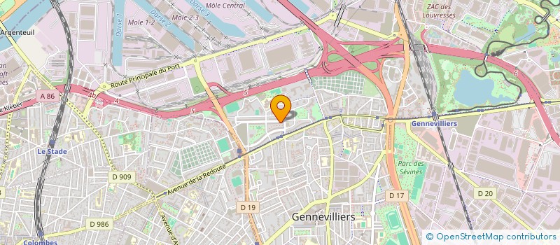 localisation de l'entreprise MADAME BEGUI BEHI  GENNEVILLIERS