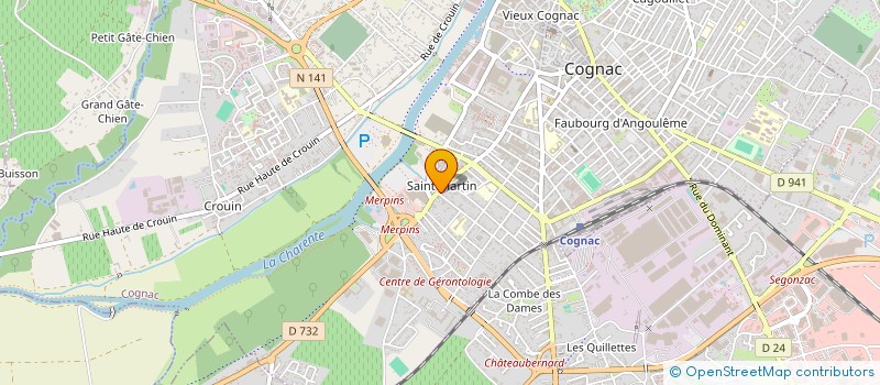localisation de l'entreprise MADAME BELINDA BODIN à COGNAC