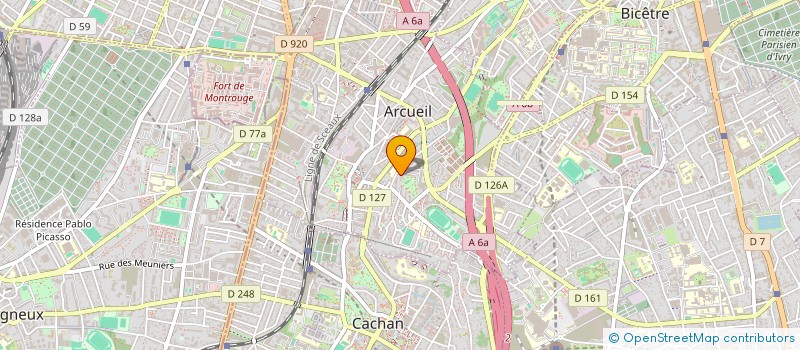 localisation de l'entreprise MADAME BELINDA BRARD à ARCUEIL