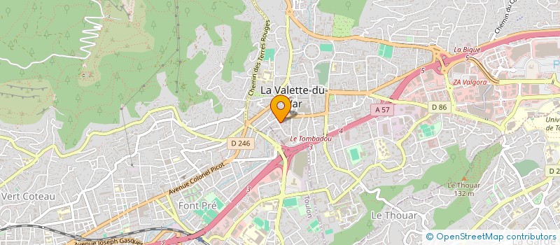 localisation de l'entreprise MADAME BELINDA GUIRE à LA VALETTE-DU-VAR