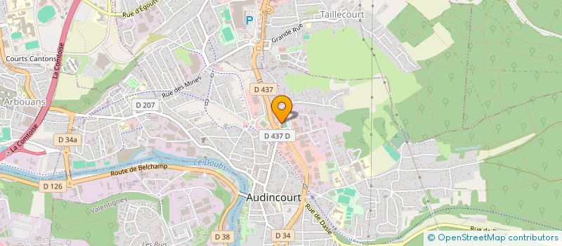 localisation de l'entreprise MADAME BENEDICTE BAS  AUDINCOURT