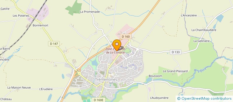 localisation de l'entreprise MADAME BENEDICTE CHALIGNE  NUAILLE