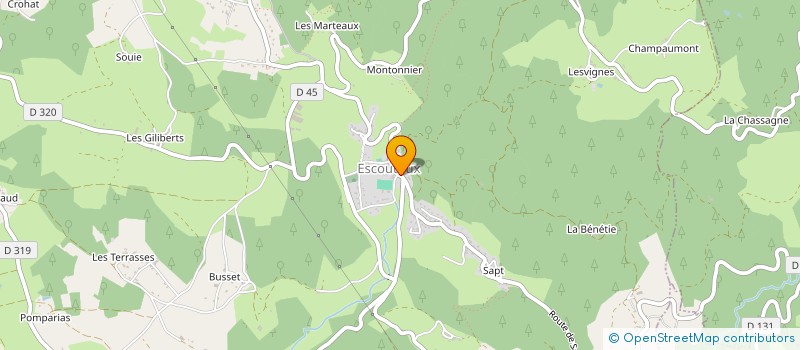 localisation de l'entreprise MADAME BENEDICTE COTHENET  ESCOUTOUX