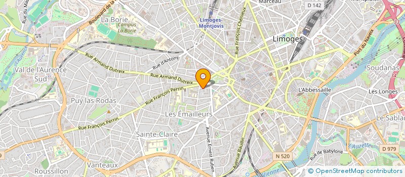 localisation de l'entreprise MADAME BENEDICTE CREYSSELS à LIMOGES